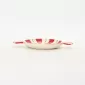 Candy series Striped Candy Plate - red