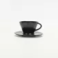 Vertical Stripe Cup and Saucer - white