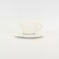 Vertical Stripe Cup and Saucer - black