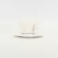 Vertical Stripe Cup and Saucer - black