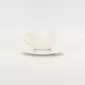 Vertical Stripe Cup and Saucer - black