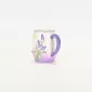 Gradient Pastoral Embossed Mug-purple