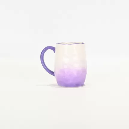 Gradient Pastoral Embossed Mug-purple