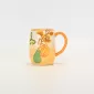 Gradient Pastoral Embossed Mug-orange