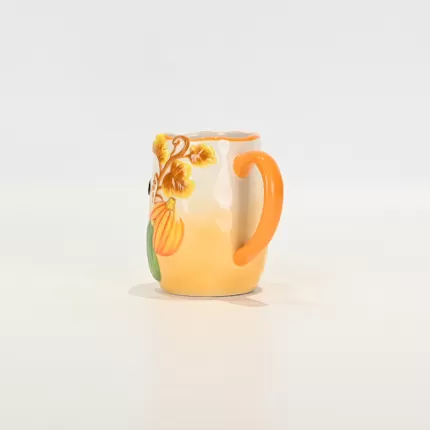 Gradient Pastoral Embossed Mug-orange
