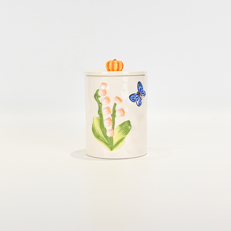 Pastoral Embossed Jar