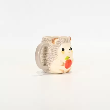 Apple Hedgehog Mug - grey