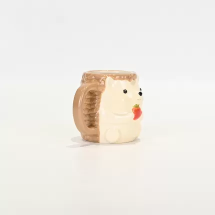 Apple Hedgehog Mug - brown