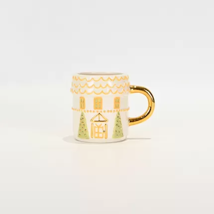 White Gold Romantic House Mug