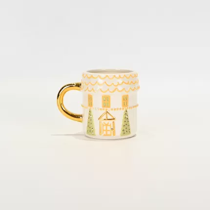 White Gold Romantic House Mug