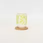 Green Foliage Cup with Wooden Coaster