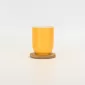 Orange Cup with Wooden Coaster