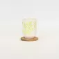 Green plant Cup with Wooden Coaster