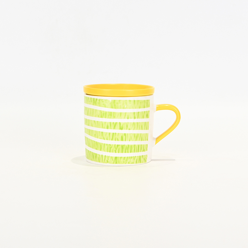 Green Tree Pattern Mug with Lid
