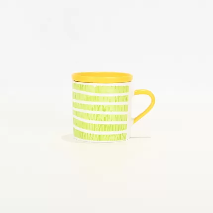 Green Tree Pattern Mug with Lid