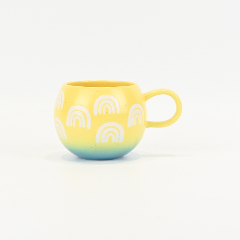 Bicolor Rainbow Spherical Mug