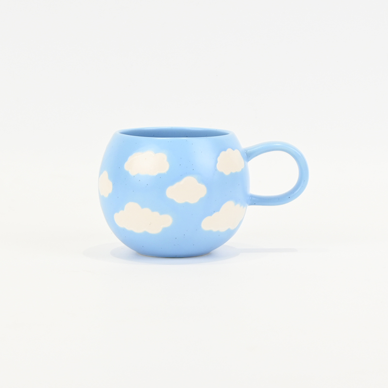 Cloud Spherical Mug-blue