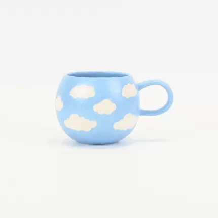 Cloud Spherical Mug-blue