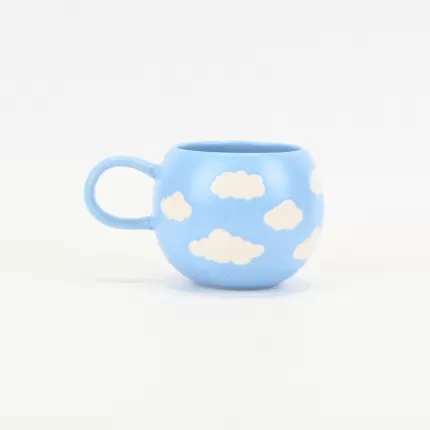 Cloud Spherical Mug-blue