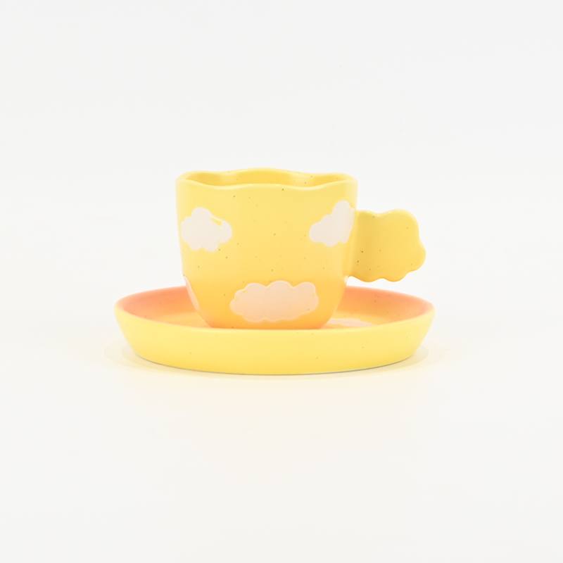 Bicolor Cloud Cup&Saucer