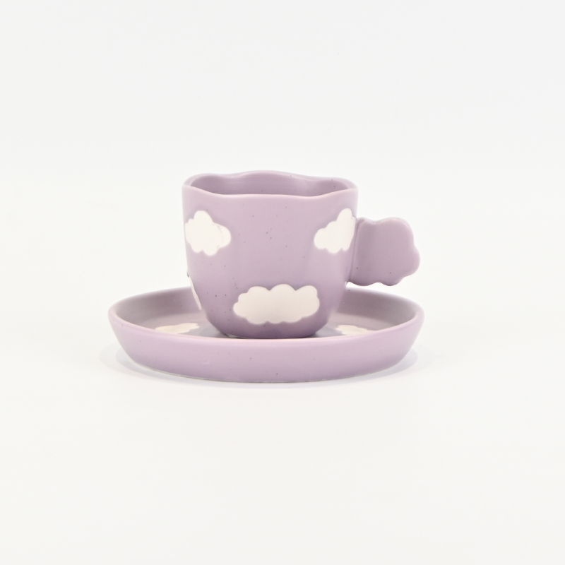 Cloud Cup&Saucer-taro purple