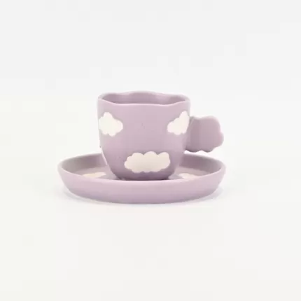 Cloud Cup&Saucer-taro purple