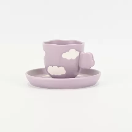 Cloud Cup&Saucer-taro purple
