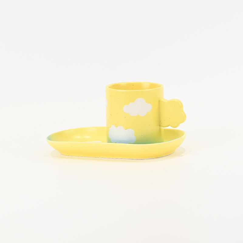 Bicolor Cloud Cup&Saucer