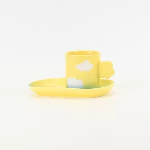 Bicolor Cloud Cup&Saucer
