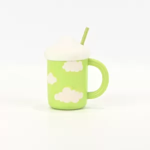 Cloud Mug with Straw-green