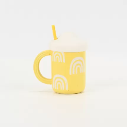 Cloud Mug with Straw-yellow