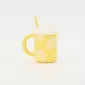 Cloud Mug with Straw-yellow