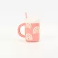 Cloud Mug with Straw-leather pink