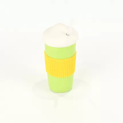 Contrast Cloud Mug with Straw