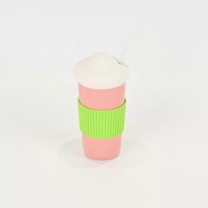 Contrast Cloud Mug with Straw