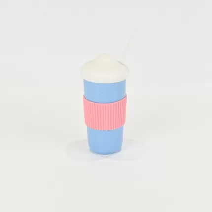 Contrast Cloud Mug with Straw