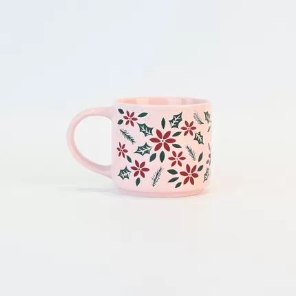 Christmas Plants Mug-pink