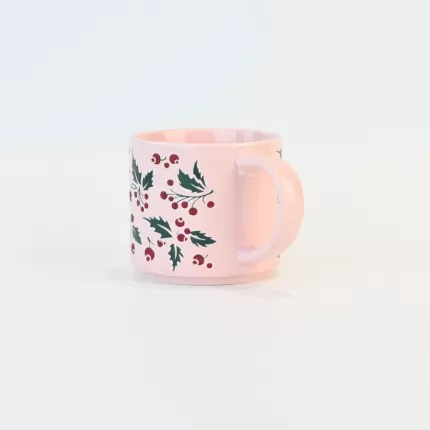 Christmas Plants Mug-pink