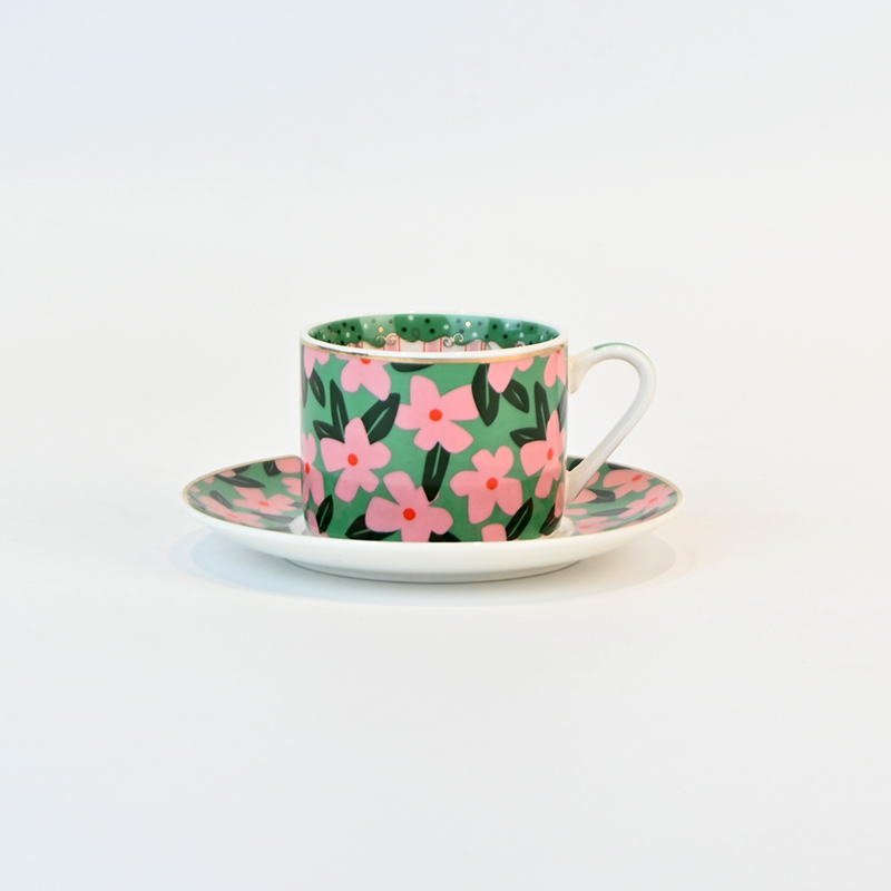 Flower Blooming Cup&Saucer
