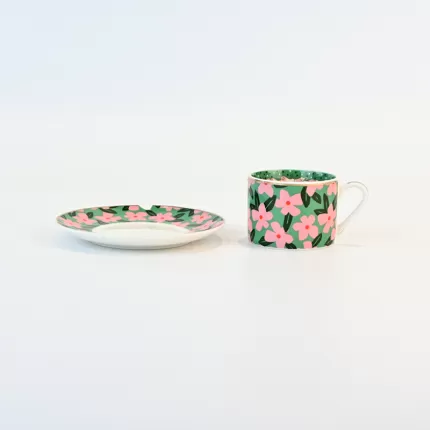 Flower Blooming Cup&Saucer