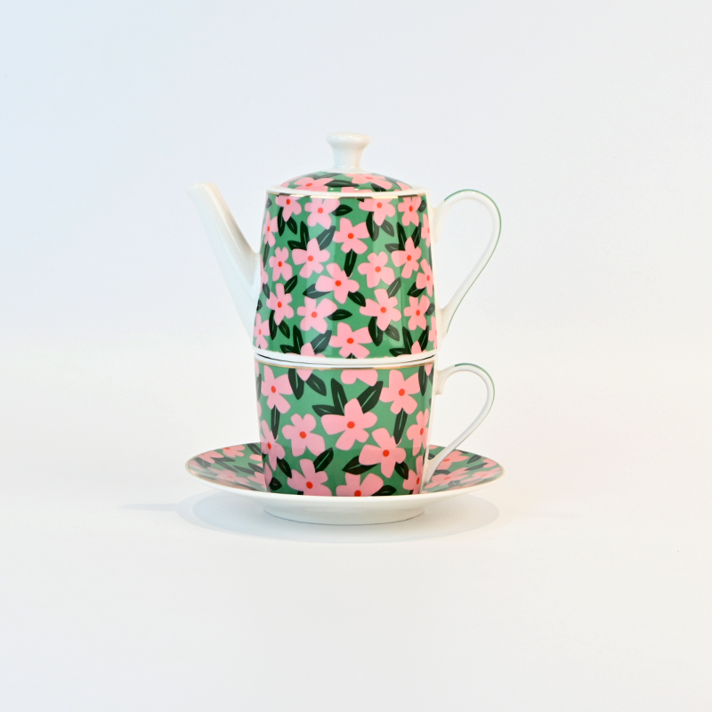 Flower Blooming Cup&Saucer