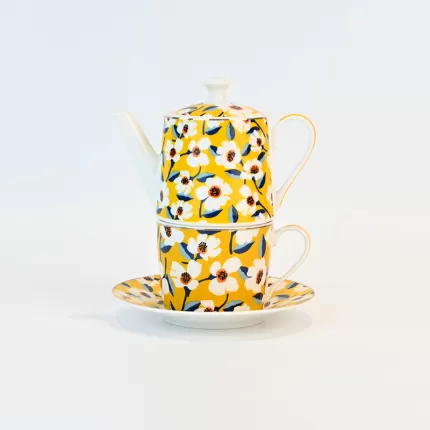 Flower Blooming Cup&Saucer&Jug