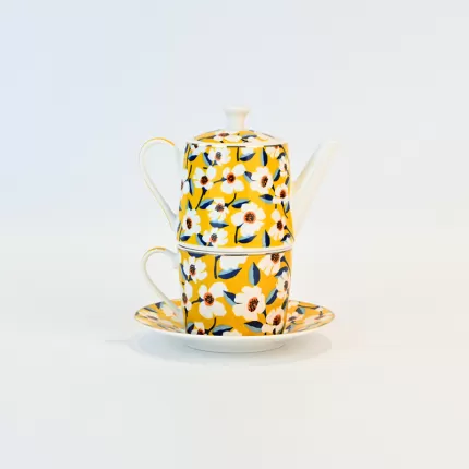 Flower Blooming Cup&Saucer&Jug