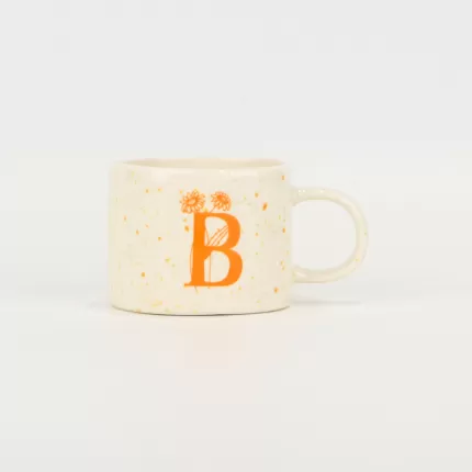 Splash Glaze  Letter Mug