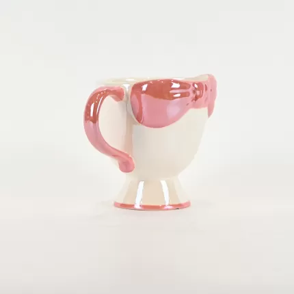 Bow Embossed Mug - pink