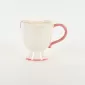 Bow Embossed Mug - pink