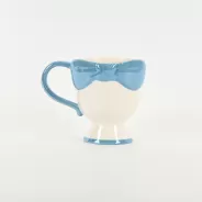 Bow Embossed Mug - blue