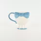 Bow Embossed Mug - blue