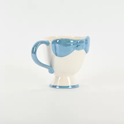 Bow Embossed Mug - blue