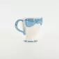 Bow Embossed Mug - blue